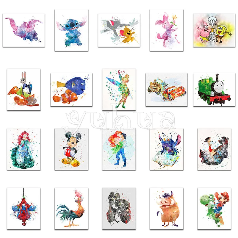 Full Square Diamond mosaic Animal 5D DIY Diamond painting Disney Cross stitch color Round Diamond embroidery Cartoon Princess #_