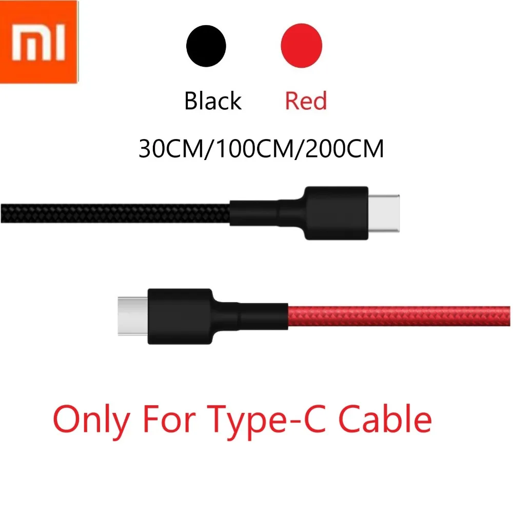 

Original Xiaomi USB Type-C Charge Cable USB-C Charger Data Cables Data Transmission For Mobile Phone Braiding Cable