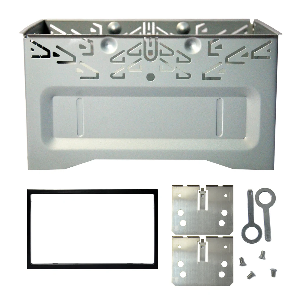 

Beiinle Car 6.2'' Universal Installation Fitting Frame Kit Set Mounting Fascias Cage for 178mmx100mm 6.2'' 2 Din Player