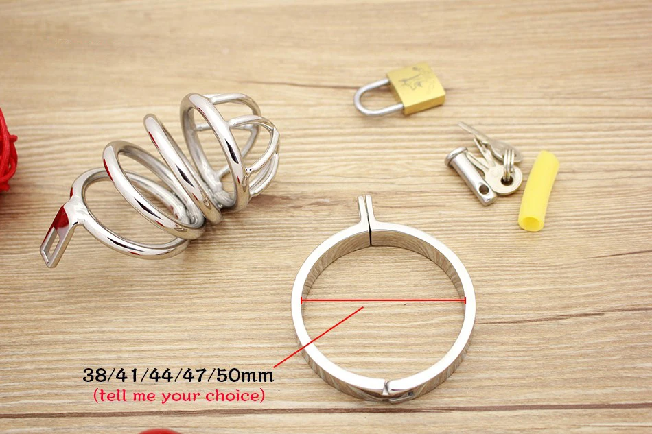 Male Chastity Device Stainless Steel Cock Short Cage Men's Virginity Lock, Small Chastity Belt Adult Game Sex Toys 4