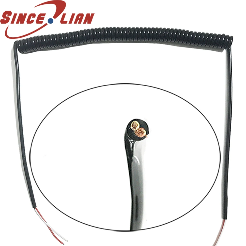 

Spring Wire spiral Cable 2core 0.3 Square Black Telescopic Wire Sheathed Wire Spring Electrical Cable Extensible Wire
