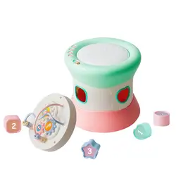 Многофункциональные Игрушки для малышей раннее образование ручной барабан игрушки комбинированный набор музыка бисером блокирует
