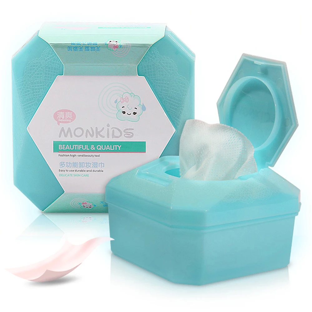

60PCS/Box Cleaning and Skin Care Extractive Mild Non-woven Fabric Makeup Removal Wet Towel TSLM1