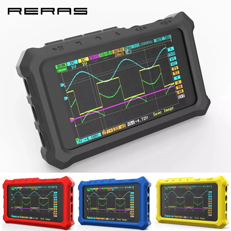 Yellow Silicone Case for DS213 Mini Pocket Size Digital Portable Storage Oscilloscope with 1Pcs Ring Bracket Oscilloscope Silicone Case