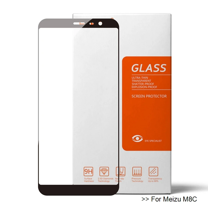 Для Meizu M8C Glass закаленное стекло на Защитная пленка для экрана премиум класса 9h |