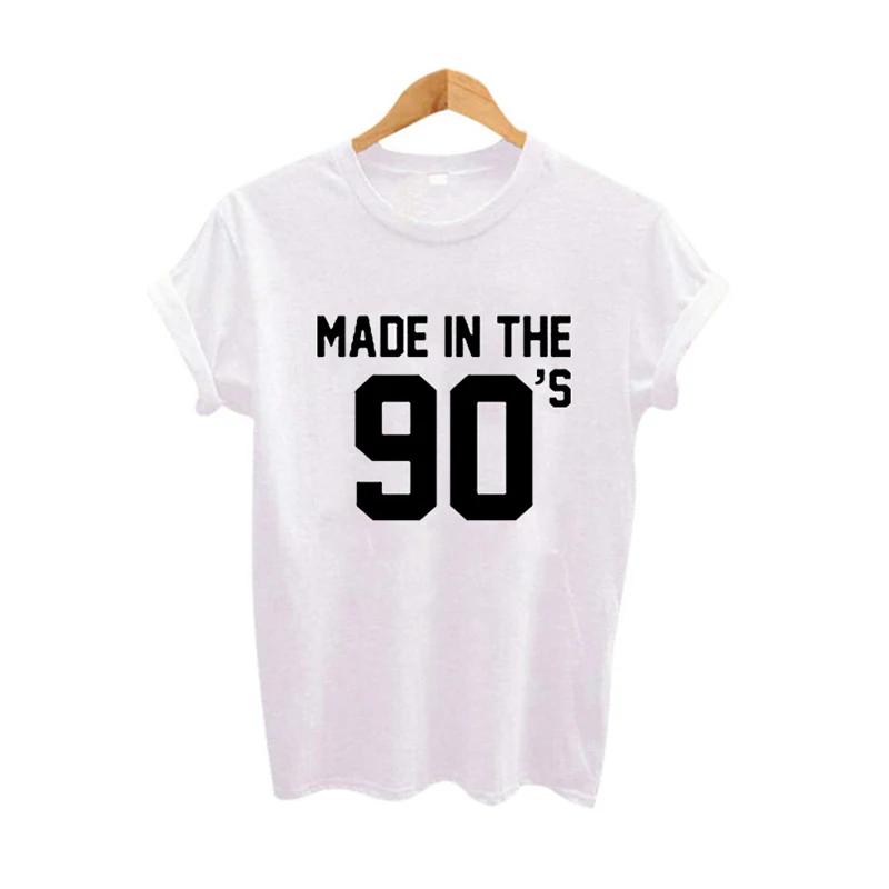 Сделано в 90 s Для женщин Hipster Топы корректирующие Графический Футболки для
