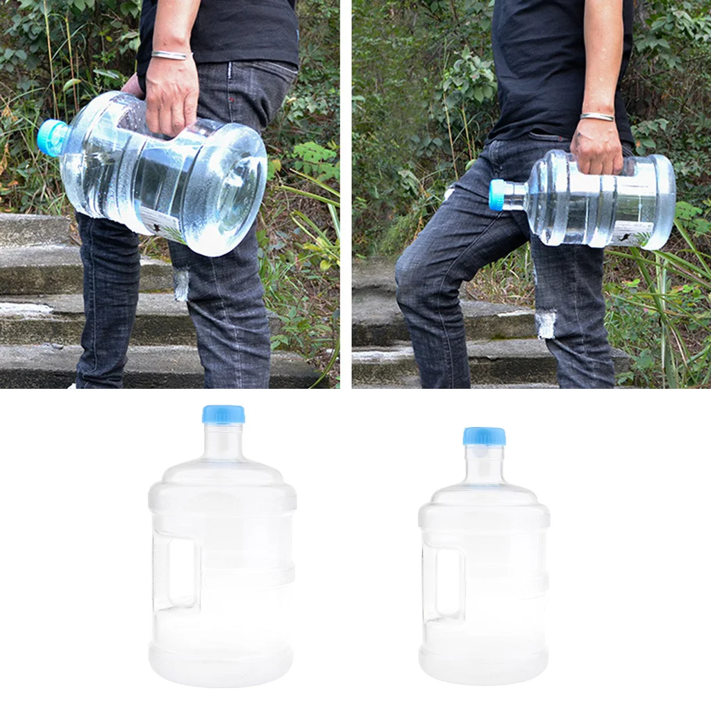 Portable Plastic Water Storage Container Bottle Carrier Jerry Can Bucket Food Grade PC Outdoor Sports Water Supplies Equipment