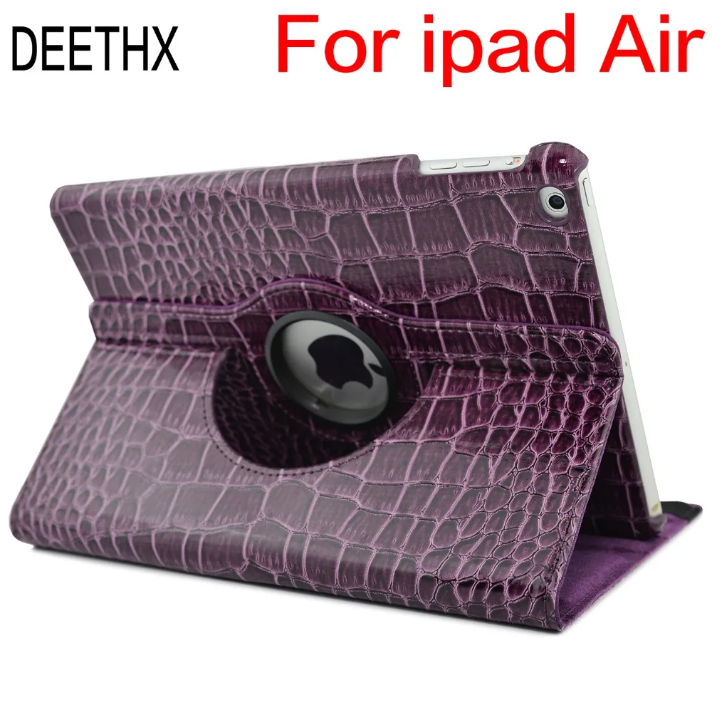 

Tablet Case For iPad Air 2013 Release model A1474 A1475 A1476,360 Rotation Crocodile Leather Protective Sleeve Rotary Cove shell