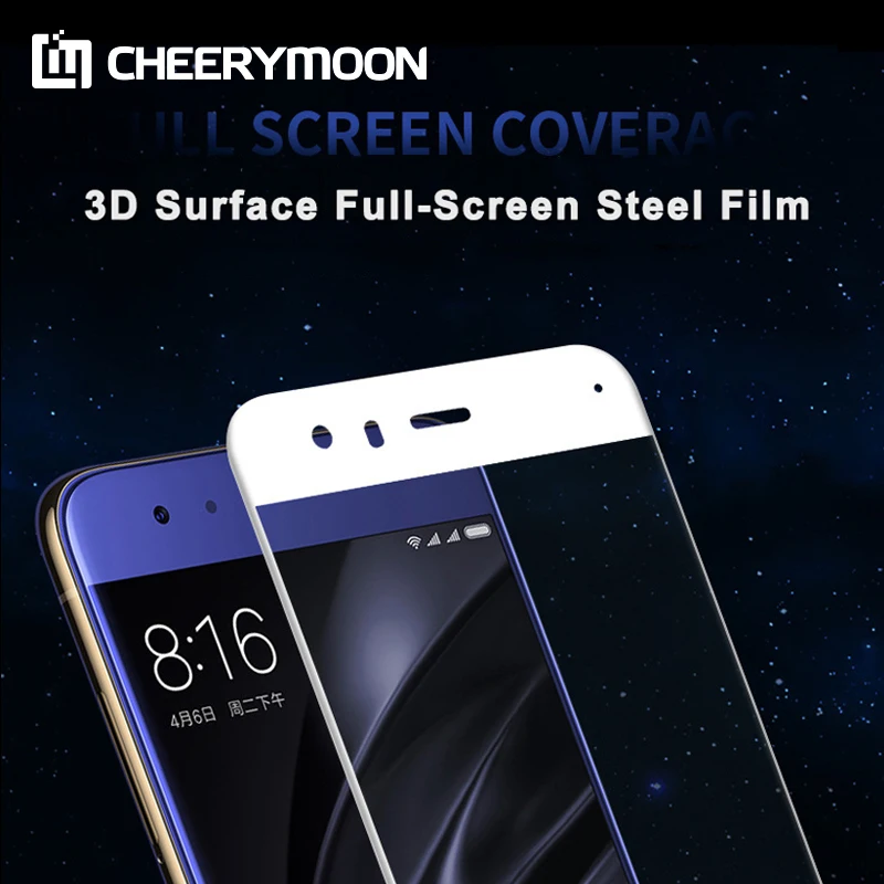 CHEERYMOON 3D полный клей олеофобное покрытие для Xiaomi mi 6 M6 полное покрытие протектор экрана mi 6 mi 6 M6 высокое качество закаленное+ подарок