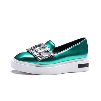 

Shoes Woman Women Flats Loafers Rhinestone Flat Shoes Women Slip On Shoes For Women Leather Zapatos Mujer K116