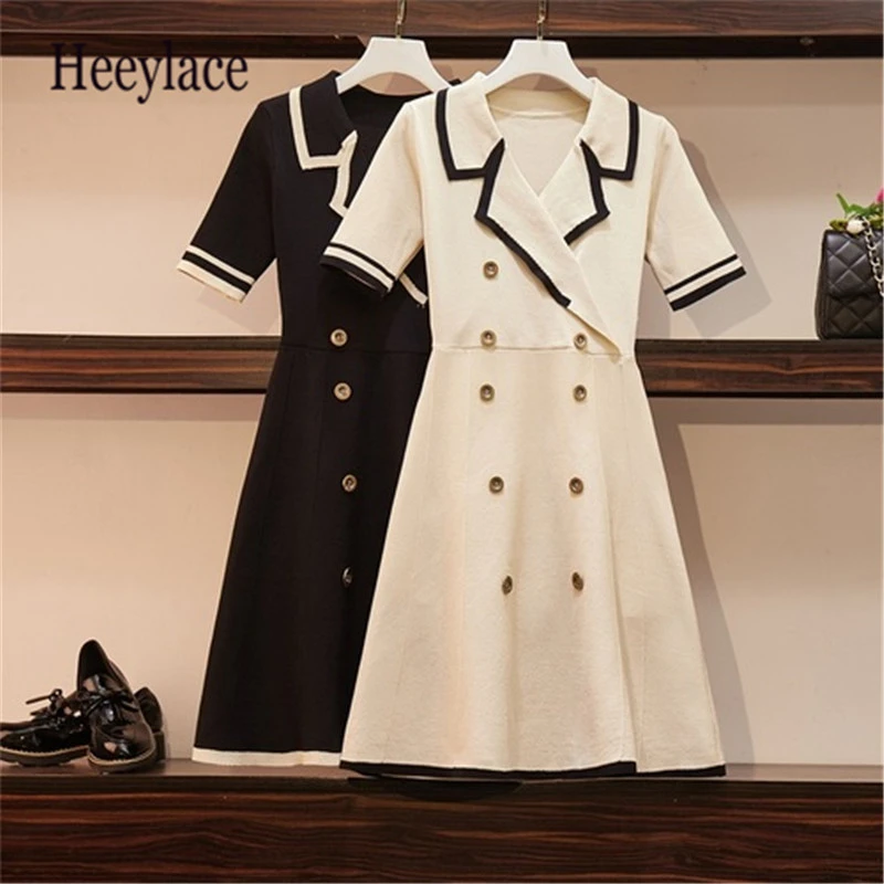 

Plus Size Long Version Women 2019 Office Sweaters And Pullovers Tops Button Pull Femme Hiver Jumper Knitted Sweater Dress 5XL
