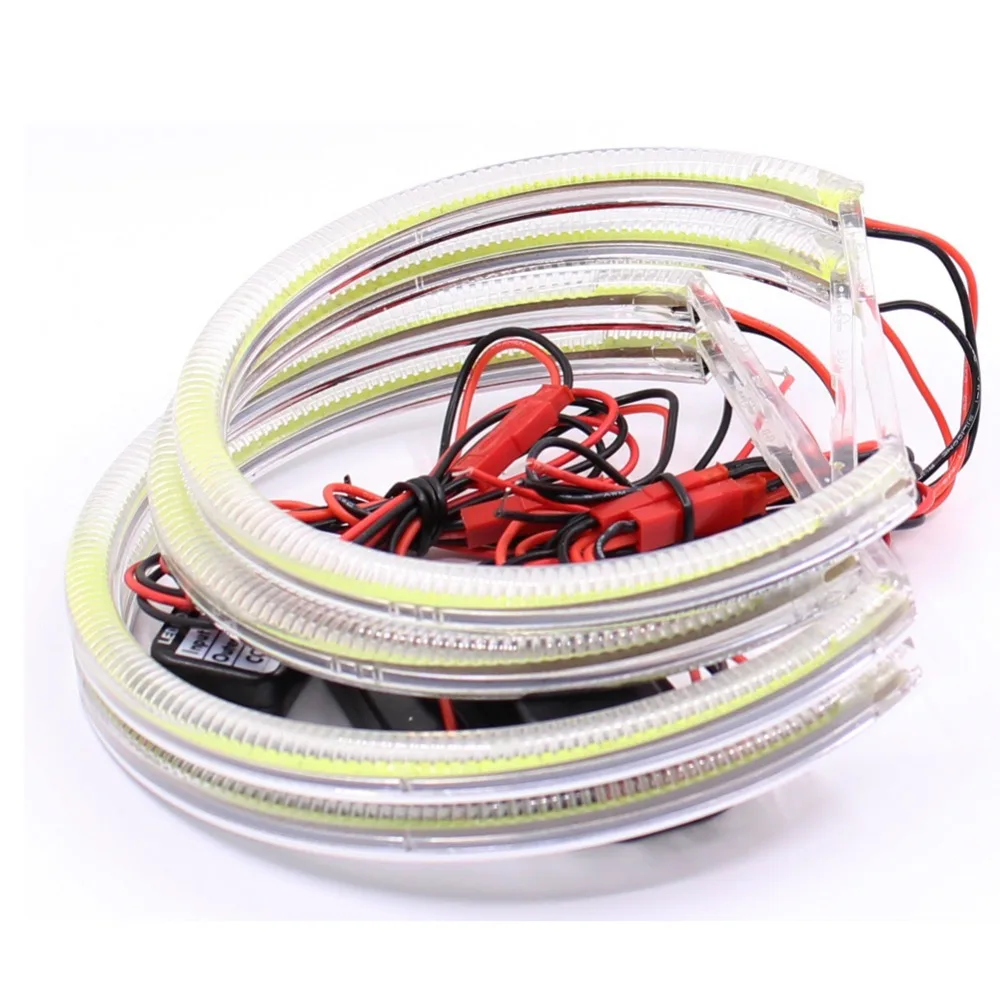 2X131MM + 2X146MM HID Стиль COB светодиодный Ангельские глазки гало кольца комплект для BMW E46