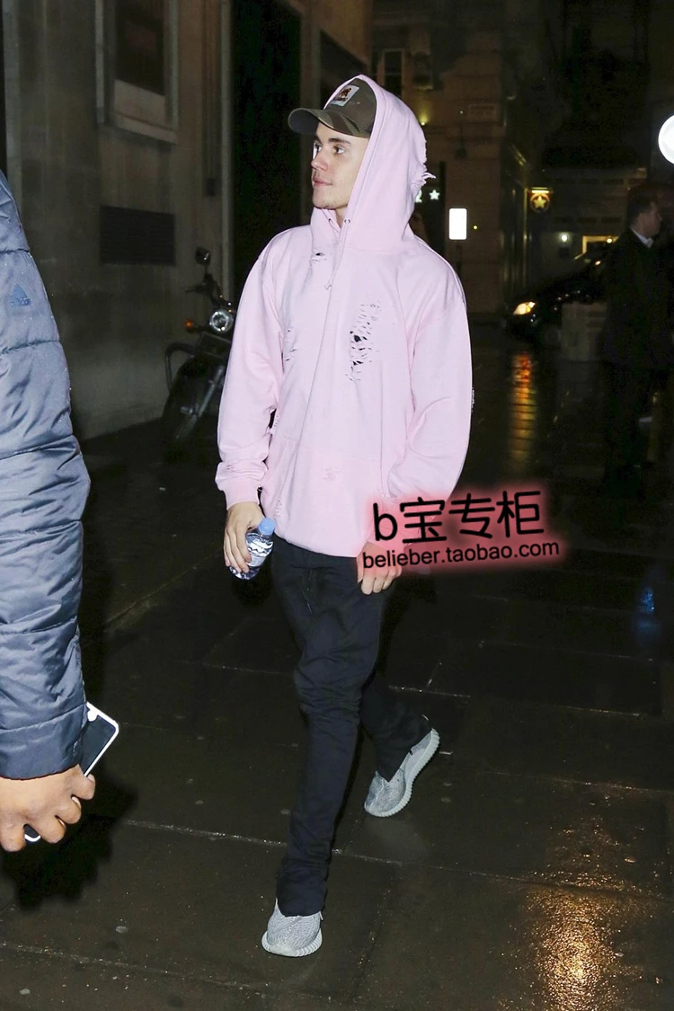 justin bieber pink sweatshirt