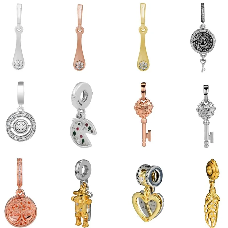 

Fashion Silver Pizza Dangle Charm Bead Fits Pandora Bracelets Charms Silver 925 Original Scarecrow Pendant DIY Making Jewelry