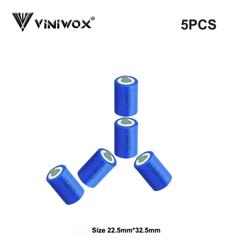 

1.2V 1200mAh Ni-CD 4/5SC Rechargeable Batteries for Electric Flashlight Toy Drone Power Tool Battery NICD Cell Accumulator New