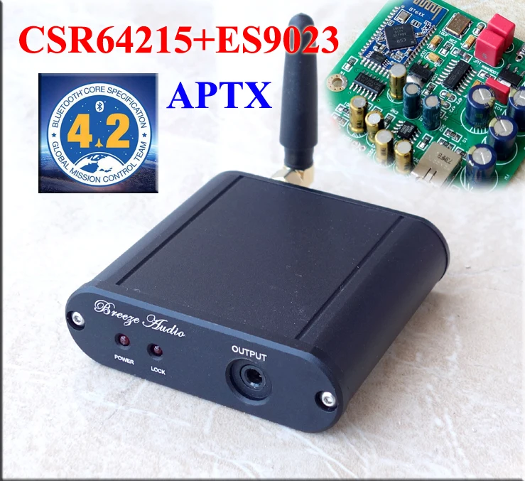 

2017 Breeze Audio New CSR64215 Bluetooth 4.2 APTX audio decoder ES9023 independent decoding DAC