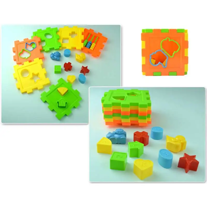 Пластик Модель Строительство Наборы 10 формы блоки Развивающие игрушки для детей Рождественский Подарки 998