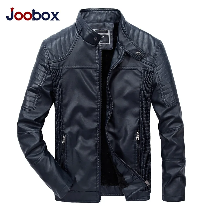 JOOBOX 2018 Новая мужская кожаная куртка весна осень модная Высококачественная PU