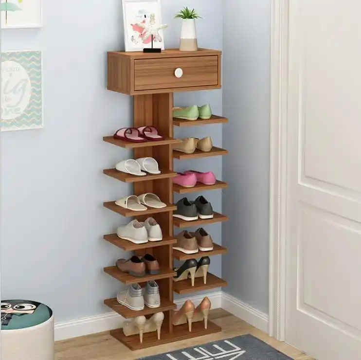 Louis Fashion Vertical Space Multi Wooden Simple Small Cabinet Net