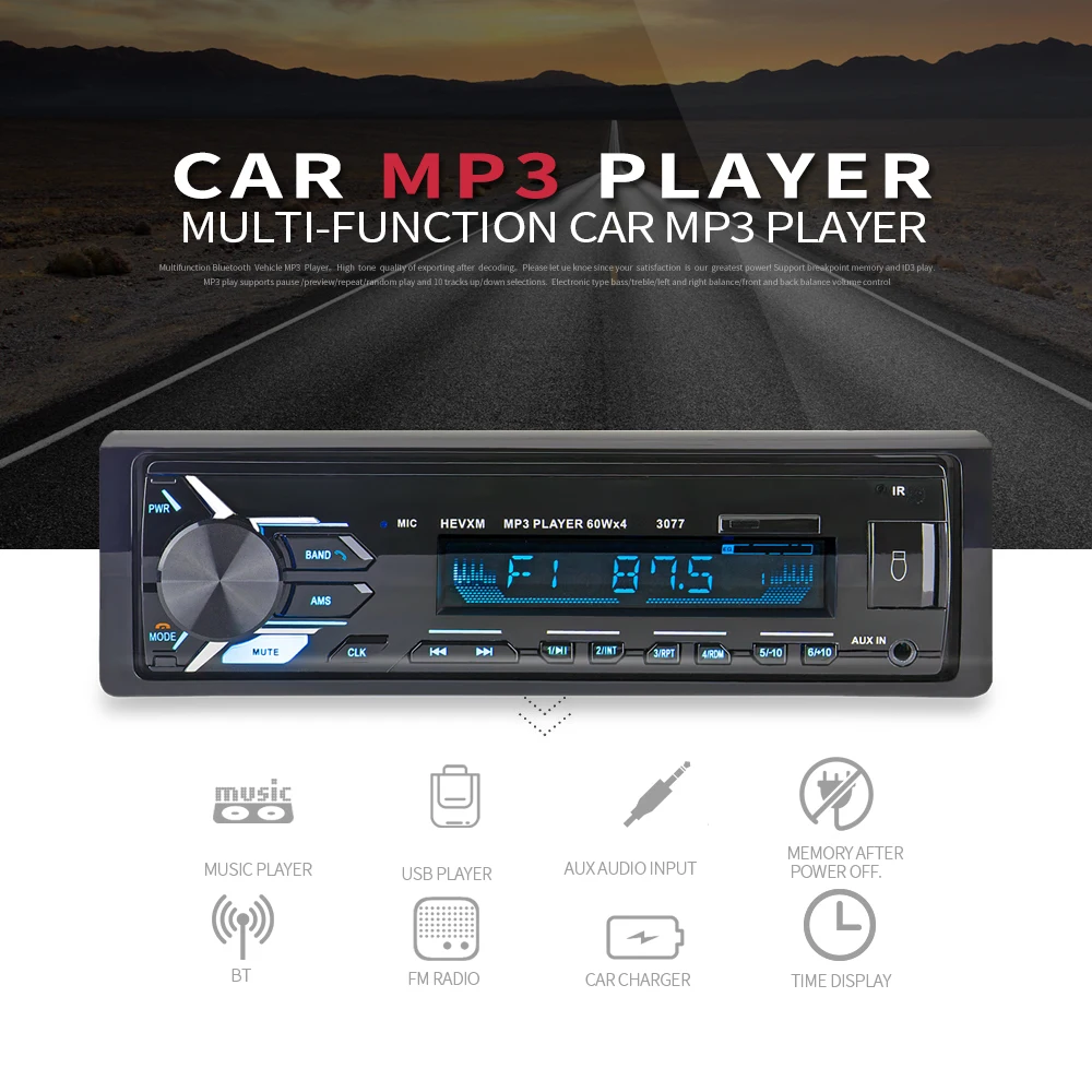 Buy Newest 12V Car Radio recorder Stereo Auto Audio