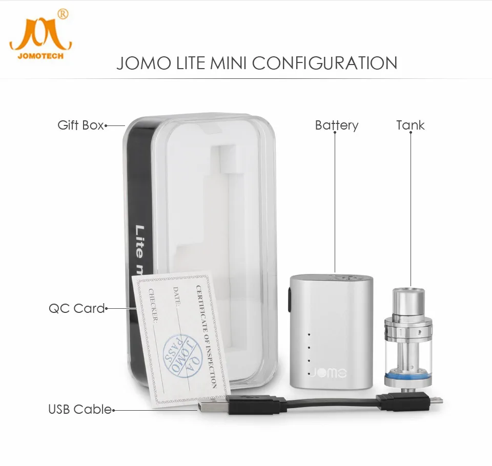 Оригинальный JomoTech комплект Lite мини Vape Mod Lite 35 Вт 0.5ohm электронная сигарета Jomo-111 поле mod vape комплекты испаритель танк 900 мАч