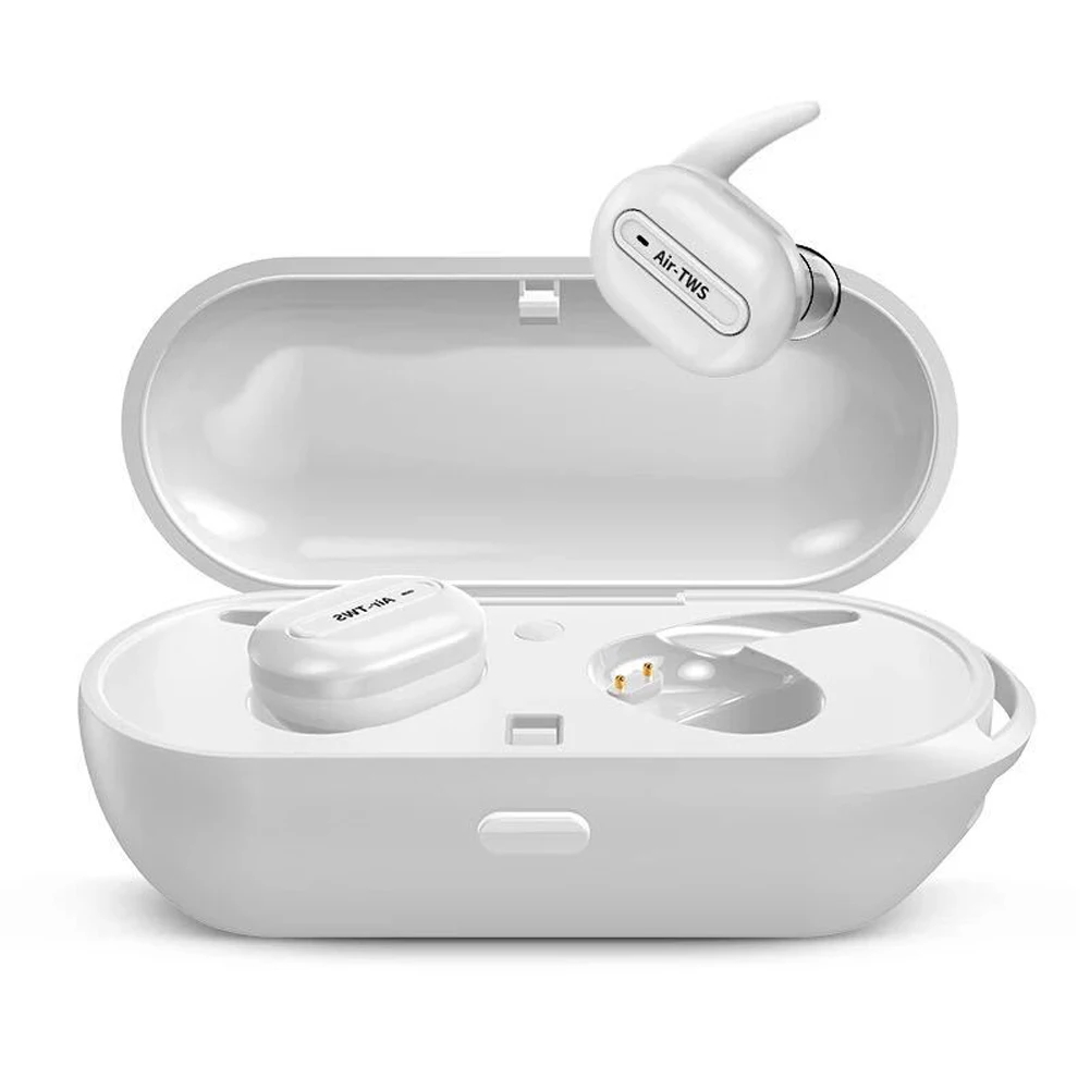 Белый Мини Bluetooth наушники невидимые в ухо Беспроводные спортивные наушники с зарядной базой XR649 - Цвет: Белый