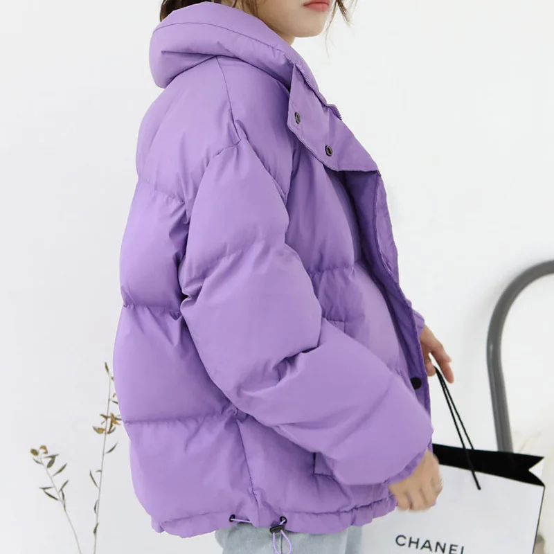 2019 Winter Jacket Women Clothing Cotton Coat Plus Size Thick Parka Female Quilted Jackets Short Warm Outwear Solid Okd489