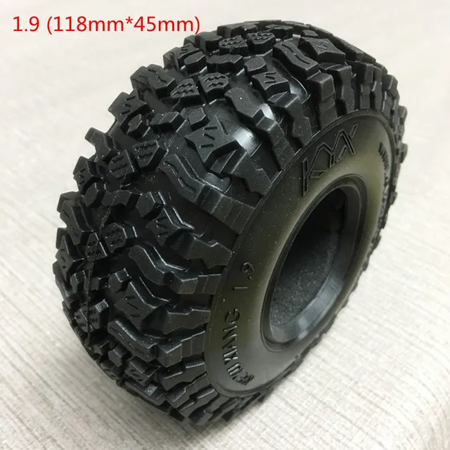 Special Price 1PCS 118*45mm Rock Crawler Wheel Tyre 1.9 Inch Strong Grip Black Rubber Tires with Liner for 1/8 1/10 RC Model Climbing Cars