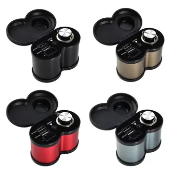 

12V 24V Waterproof Motorcycle Cigarette Lighter Phone GPS Power Supply Socket Dual USB Charger with LED Voltmeter ON OFF Switch