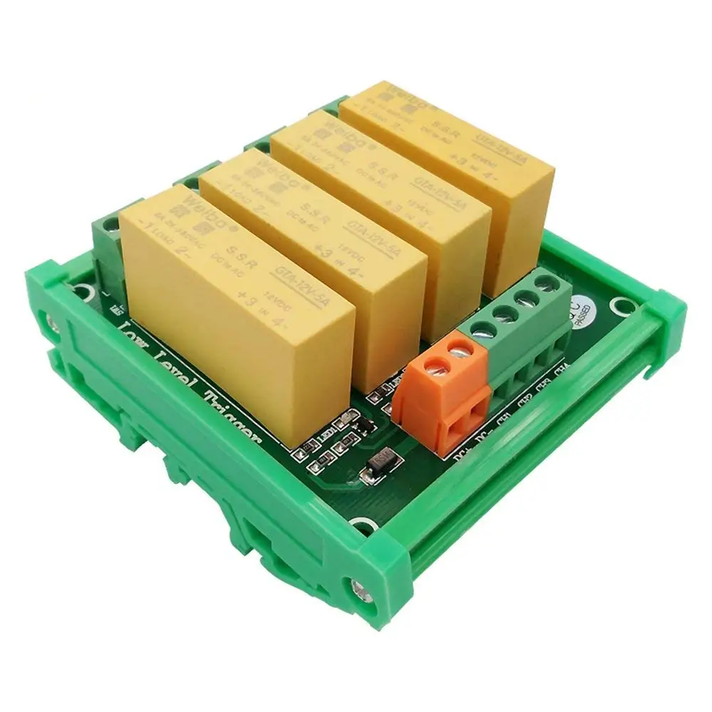 

4 Channel 5V Low Level Trigger Relay Module DC Control AC Solid State Relay Board