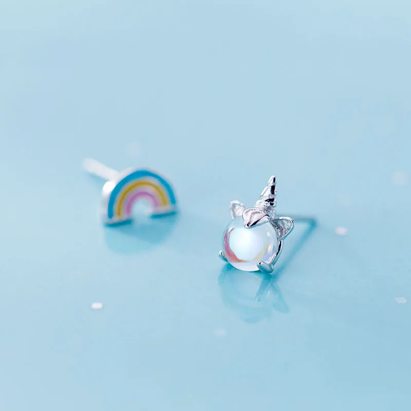 S925银一对 独角兽彩虹款_2