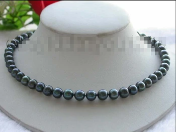 

shipping>>>>17" Genuine Natural 8.5mm Peacock Round pearl necklace #f1269!