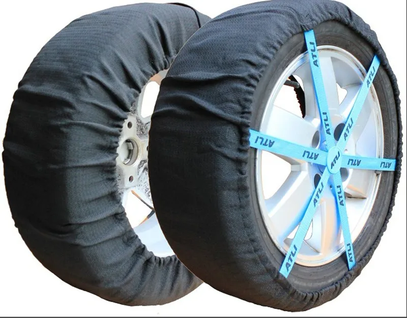 big size 2PC Anti Skid Snow Sock Safety Ice Mud Tires Snow Chains Car