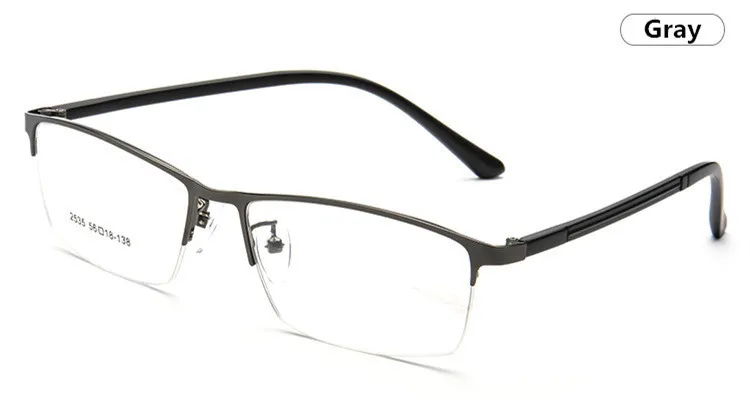 Унисекс квадратные деловые очки для досуга, стальные металлические оправы для очков, оптические очки Oculo De Grau Feminino Masculino - Цвет оправы: C4 Gray