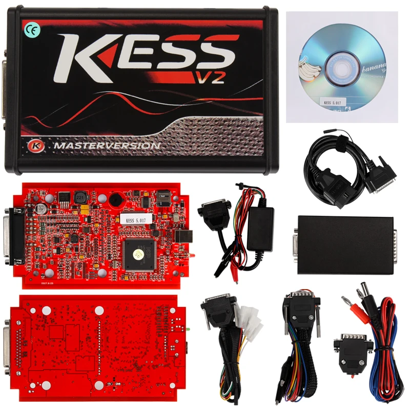 KESS V2 V5.017 EU красная печатная плата без жетона ограниченная ECM титановая KTAG V7.020 мастер-версия ECU Инструмент для программирования автомобиля/трактора/велосипеда V4.036