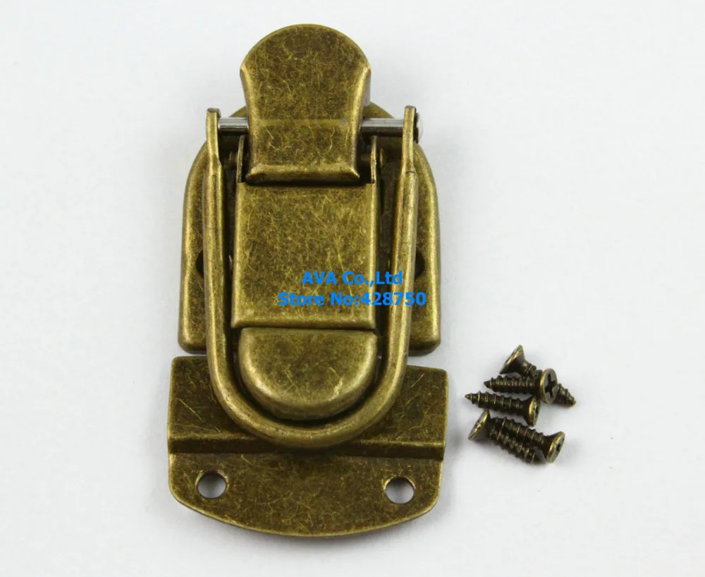 10 Antique Brass Decorative Hasp Jewelry Box Hasp Latch Lock