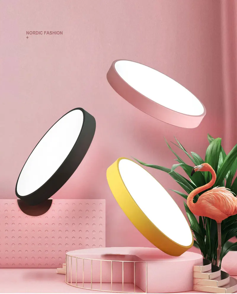 Modern Minimalist Ultra-thin 5CM LED Ceiling Lamp Multicolor Art LED Ceiling Light for Living Room Children's Room Coffee Shop (1)