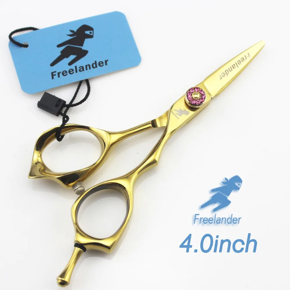4.0in. Freelander golden colour Profissional Hairdressing Scissors Hair