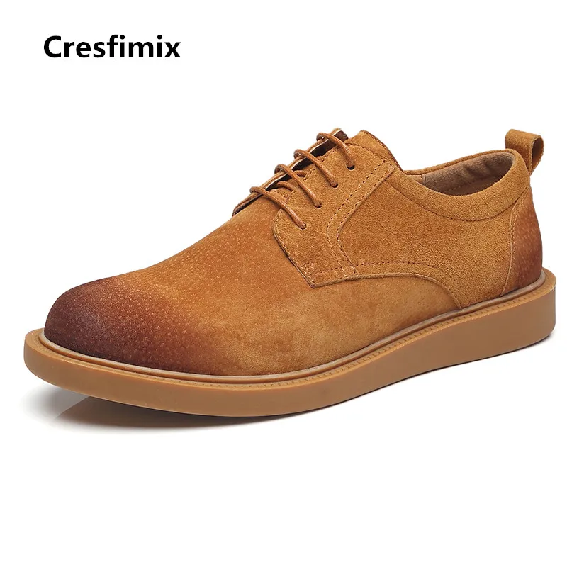 Cresfimix Мужская классная Высококачественная нескользящая обувь с резиновой подошвой, мужская повседневная Уличная обувь, коричневая удобная обувь c2942