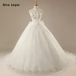NAJOWPJG настоящая фотография лук свадебное платье принцессы плюс размер халат De Mariage 2019 Аппликации Кристалл свадебное платье с блестками Alibaba