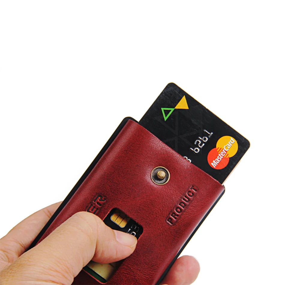 ZEEKER многофункциональный кожаный металлический кошелек Rfid блокирующий держатель для карт кошельки для кредитных карт мужские кошельки