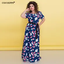 5XL 6XL 2018 verão floral de impressão além de grande tamanho do vestido longo tamanho mulheres maxi vestido com faixas do vintage grande Chiffon praia vestidos