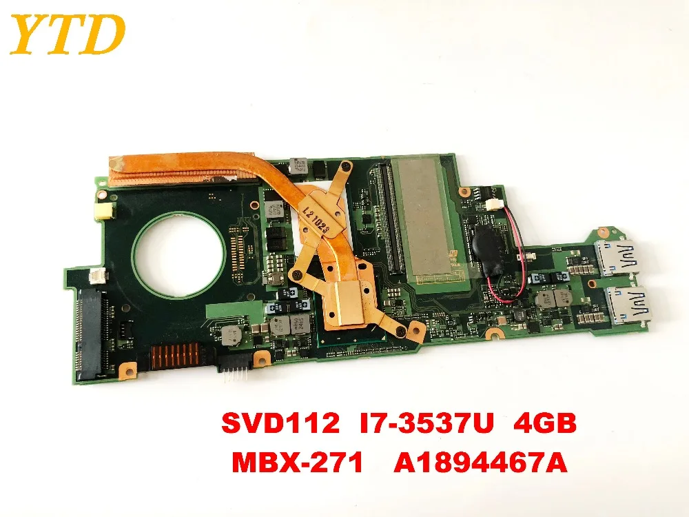  Original for SONY SVD112 laptop motherboard SVD112 I7-3537U 4GB MBX-271 A1894467A tested good free 