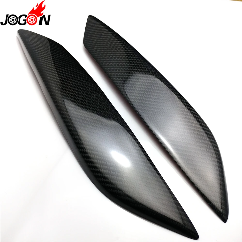 Выхлопной трубы из углеродного волокна для Nissan 350Z Z33 2003-2009 2004 2005 2006 2007 2008 передняя фара головного света абажур для лампы с металлическим каркаксом ВЕКО для бровей отделкой