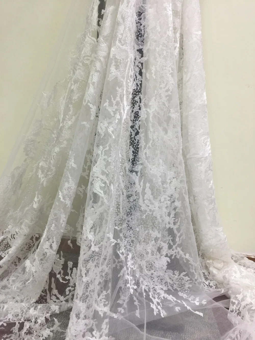 

African Lace Fabric High Quality Embroidery French Tulle Lace Fabric Wedding For Nigerican Lace Fabric 5yards