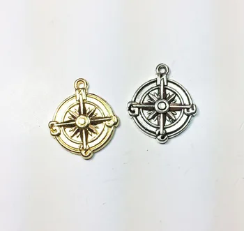 

Eruifa 20pcs Hot 18mm Nice Coin Hexagram Zinc alloy DIY Charms Pendant Jewelry handmade DIY 2 Colors