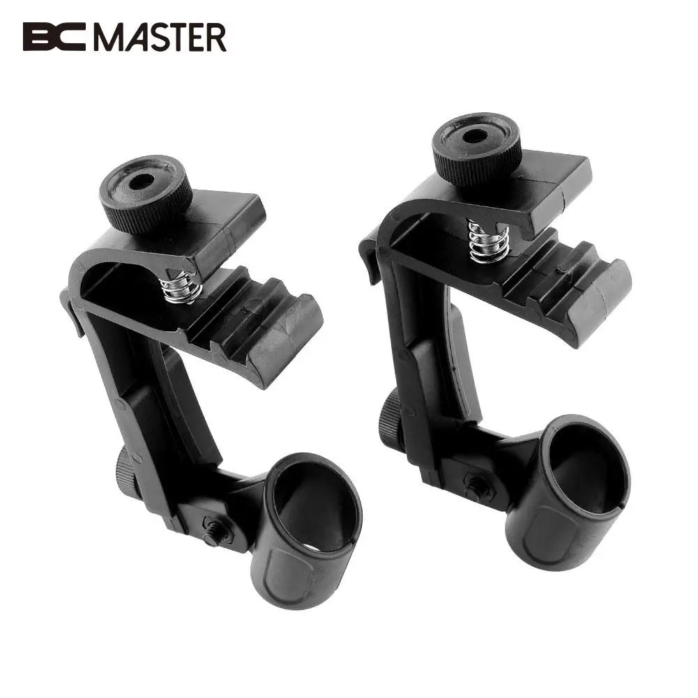 BCMaster 2 Pcs Adjustable Drum Mic Microphone Holder Music Mount Clamp