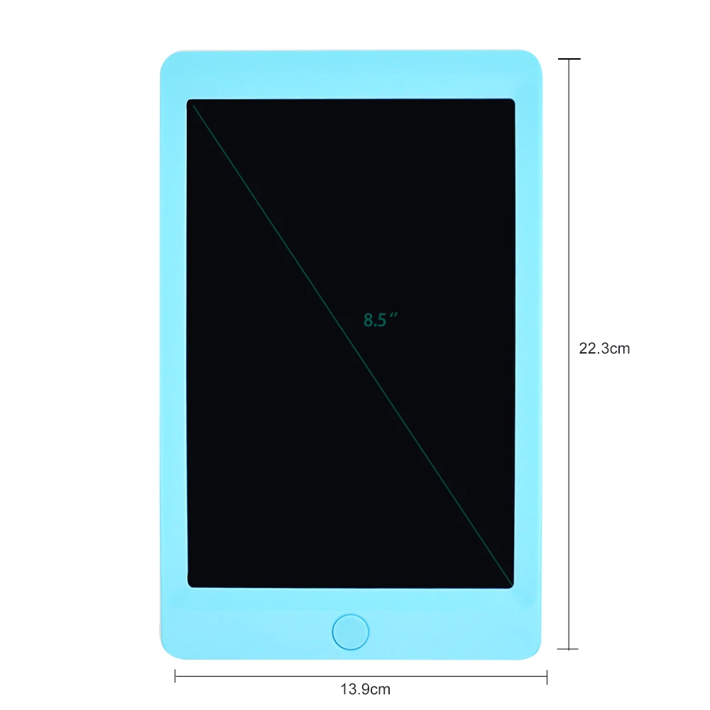 ЖК-планшет 10/8 дюймов цифровой чертежный электронный блокнот для рукописного ввода доска для записей детская письменная доска подарки для детей - Цвет: 8.5 Inch Blue