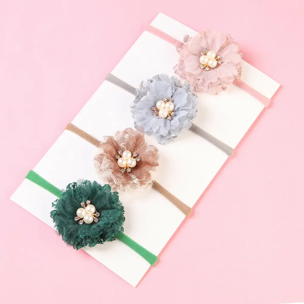 Kids Girl Baby Flower Hair Ring Rope Ponytail Holder Elastic Colorful Band Ring