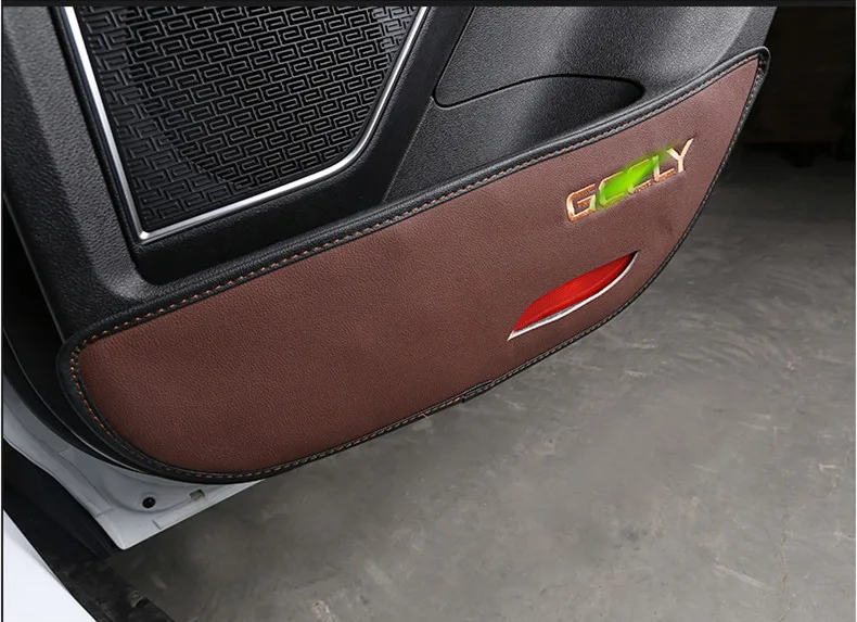 Анти-kick pad двери кожа анти-kick наклейки интерьер автомобиля защитная пленка наклейки для Geely Atlas Emgrand X7 Sport